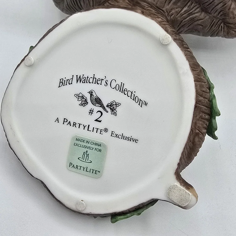 PartyLite Robin Votive Candle Holder P8557 Bird Watcher's Collection Mint in Box